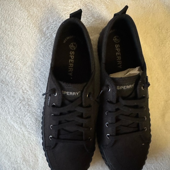 NEW Sperry Pier Wave Canvas Platform Lace Up Sneakers - Picture 7 of 9